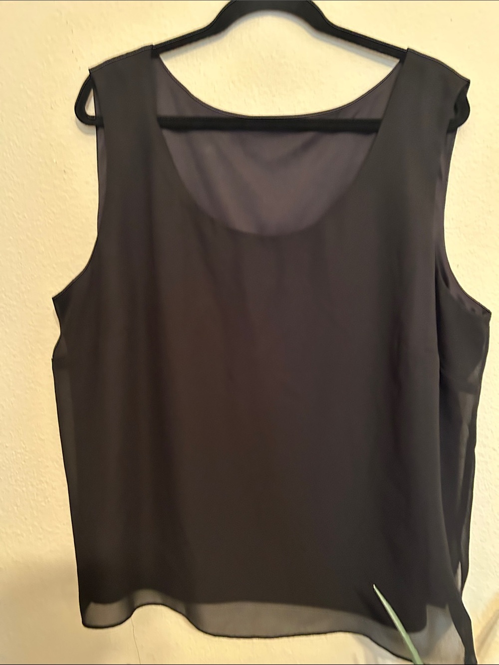 Black Sleeveless Chiffon Camisole for Women